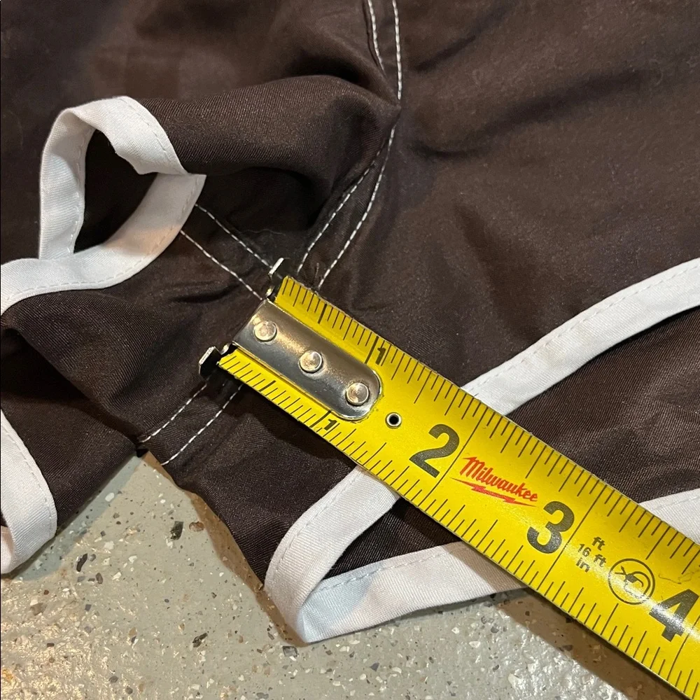 VINTAGE Y2K HOBIE ATHLETIC SHORTY SHORTS BROWN WHITE SIZE XL